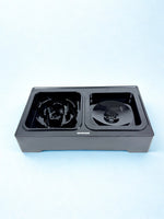 Station double gamelle pour chien avec bol anti-glouton et bol anti-éclaboussures